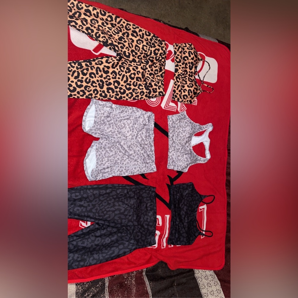 3 Shein workout leggings and sportsbra sets. All brand new. Never worn.
